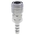 Advanced Technology Products Coupler, Chrome, Manual, Industrial, 3/8" Body Size, 1/4" Hose Barb 38SIC-2B